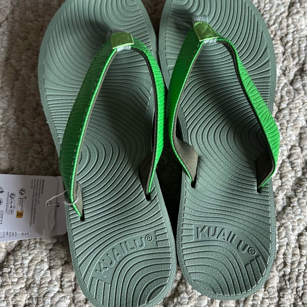KUAIIU Women's Green Flip-Flop Slippers